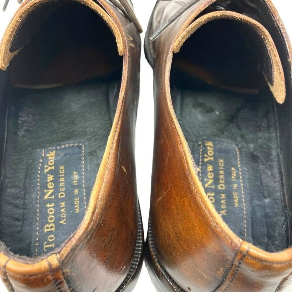 To Boot New York Burnished Brown Italian Leather Derby Cap Toe Shoes- Size 11.5 main image 11
